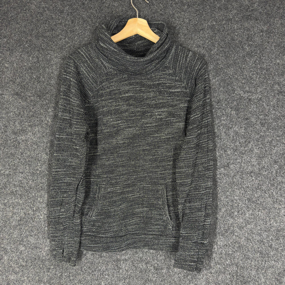 Gap Sweater Pullover Women L Large Gray Knit Turtleneck Long Sleeve Pockets